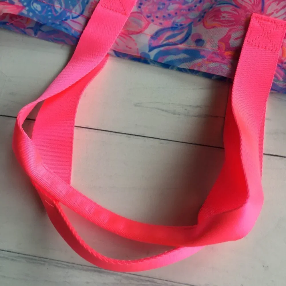 Lilly‎ Pulitzer Mesh Tote Pink Isle Snappy Turtle